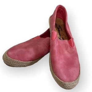 Seven7 Coral Pink Cape Verde Espadrilles Loafers Size 8